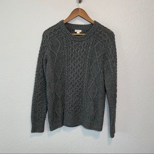 Merona |‎ Charcoal Grey Cable Knit Sweater